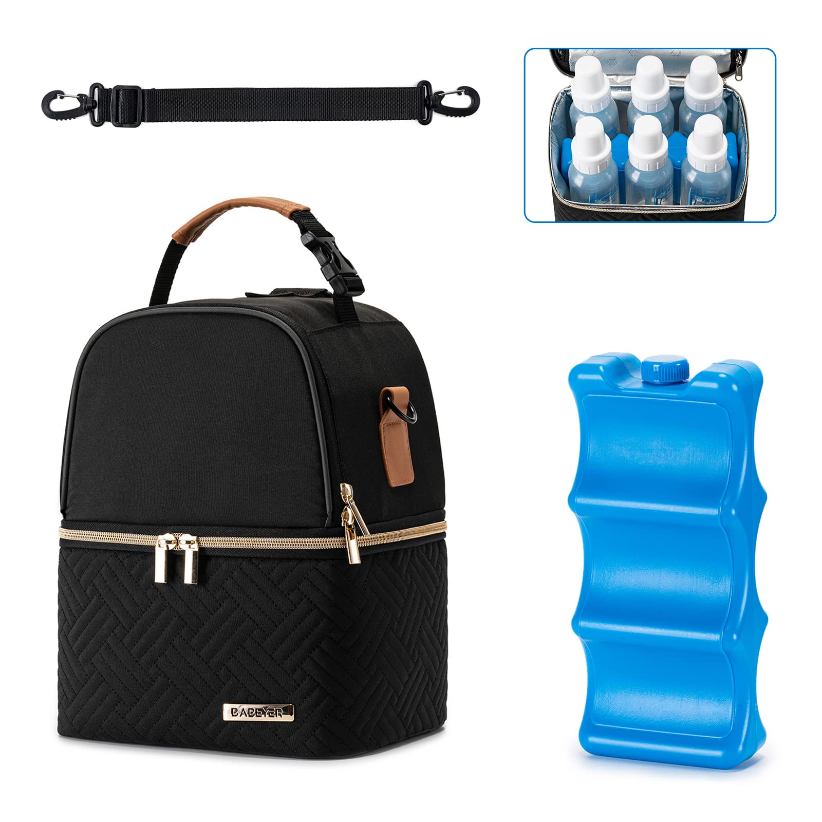 BABEYER Breastmilk Cooler Bag front view highlighting compact daily-use design for daycare and travel.