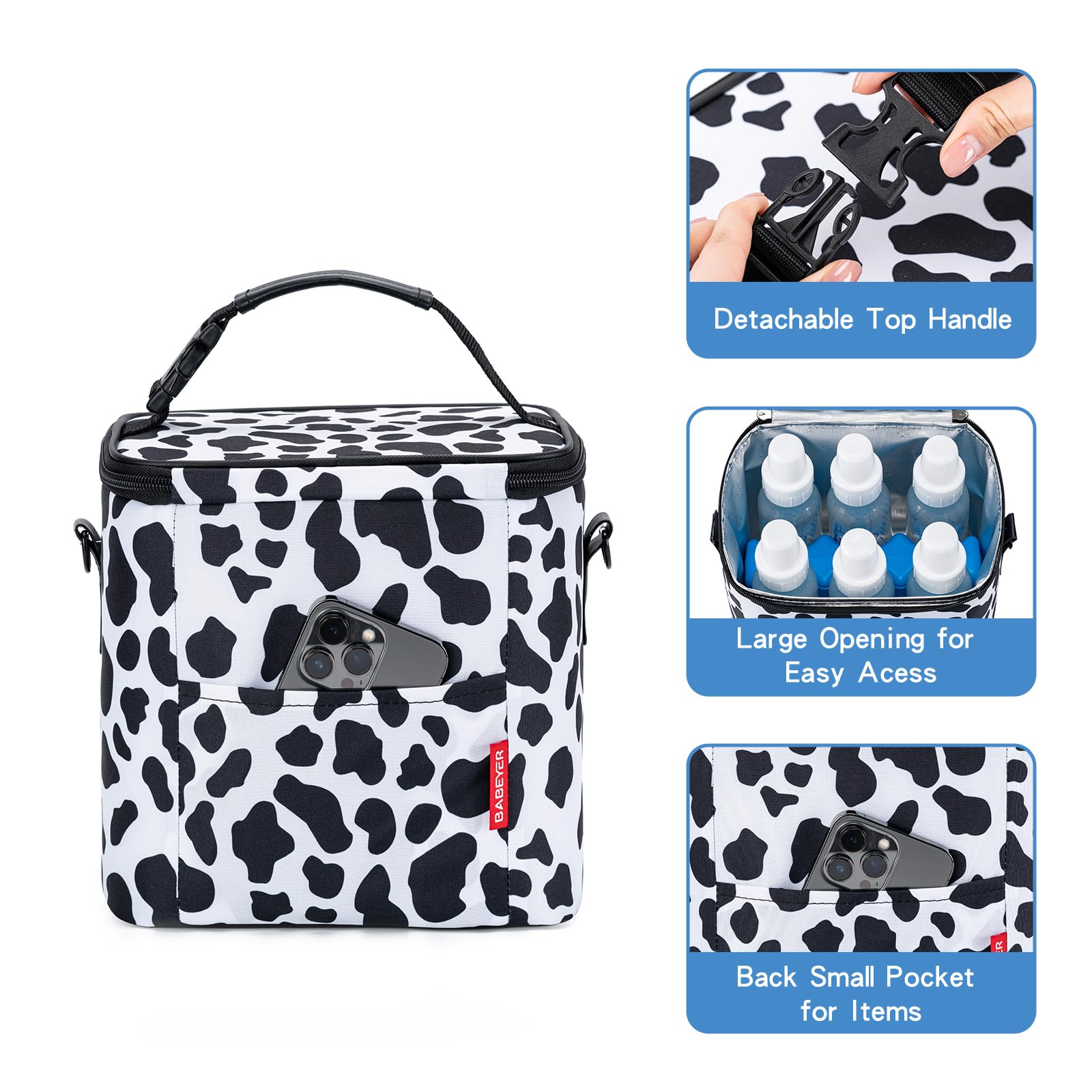 BABEYER Breastmilk Cooler Bag ice pack included emphasizes ready-to-go feeding on outings.