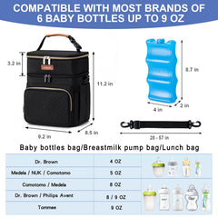 BABEYER insulated breastmilk cooler bag interior leakproof lining prevents spills