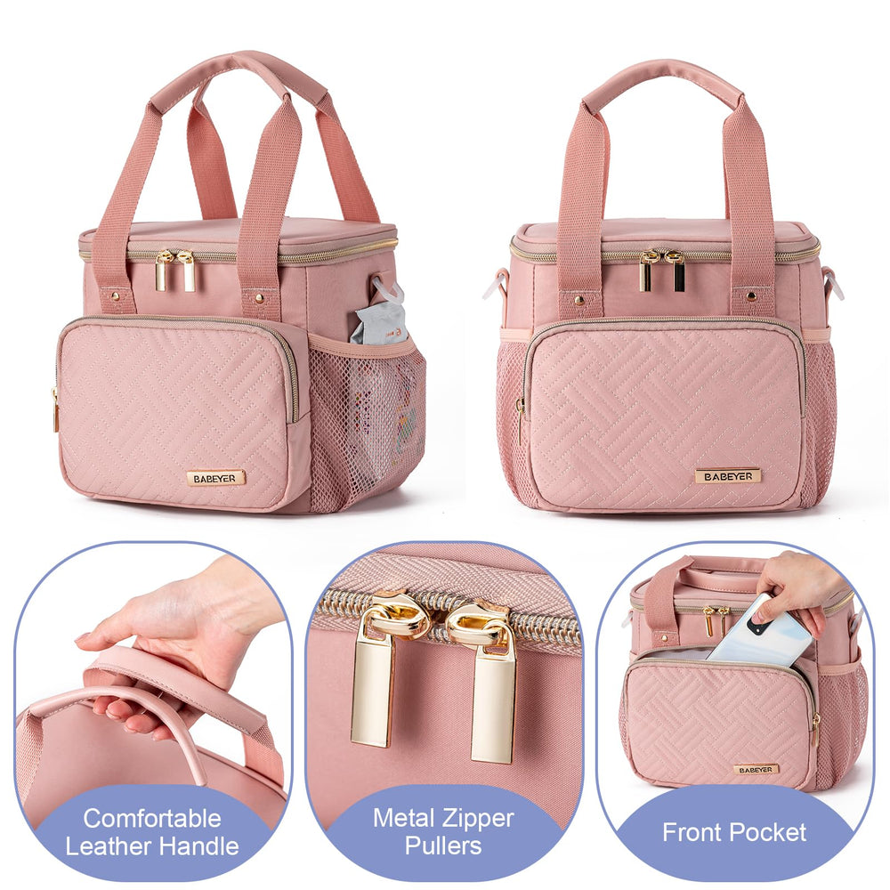 BABEYER breastmilk cooler bag adjustable shoulder strap for comfortable carrying