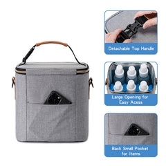 BABEYER breastmilk cooler bag adjustable shoulder strap makes carrying comfortable.
