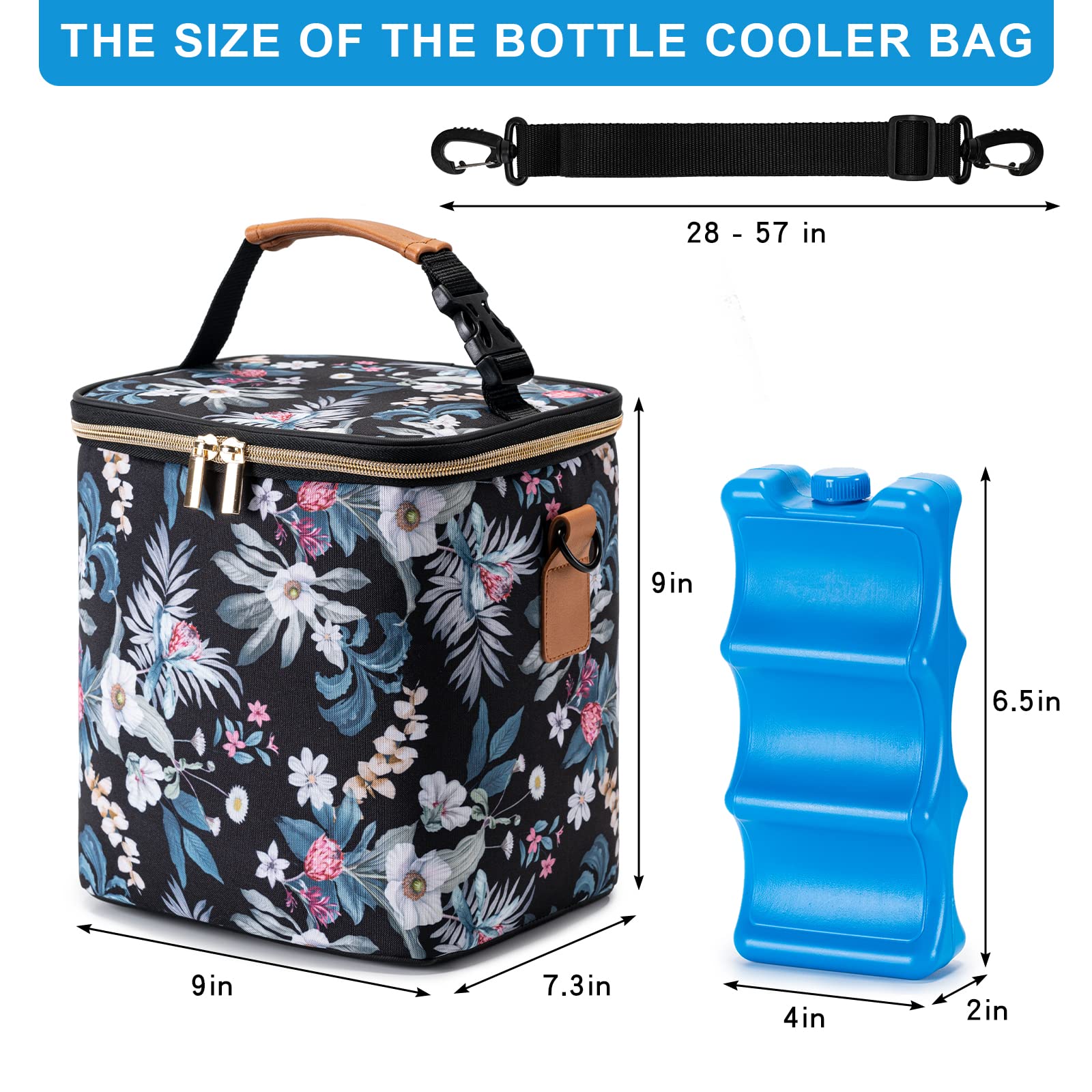 BABEYER breastmilk cooler bag side pocket for small items like keys or phone