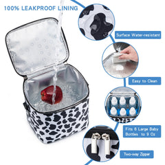 BABEYER Breastmilk Cooler Bag side pocket keeps keys and phone handy during travel.