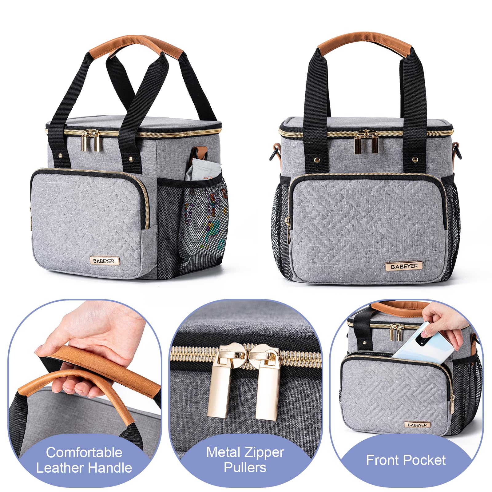 BABEYER breastmilk cooler bag stroller buckle for hands-free travel