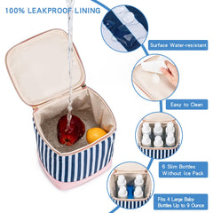 BABEYER stroller-friendly cooler bag with detachable top handle.