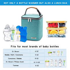 Babeyer cooler bag detachable top handle designed for easy stroller attachment.
