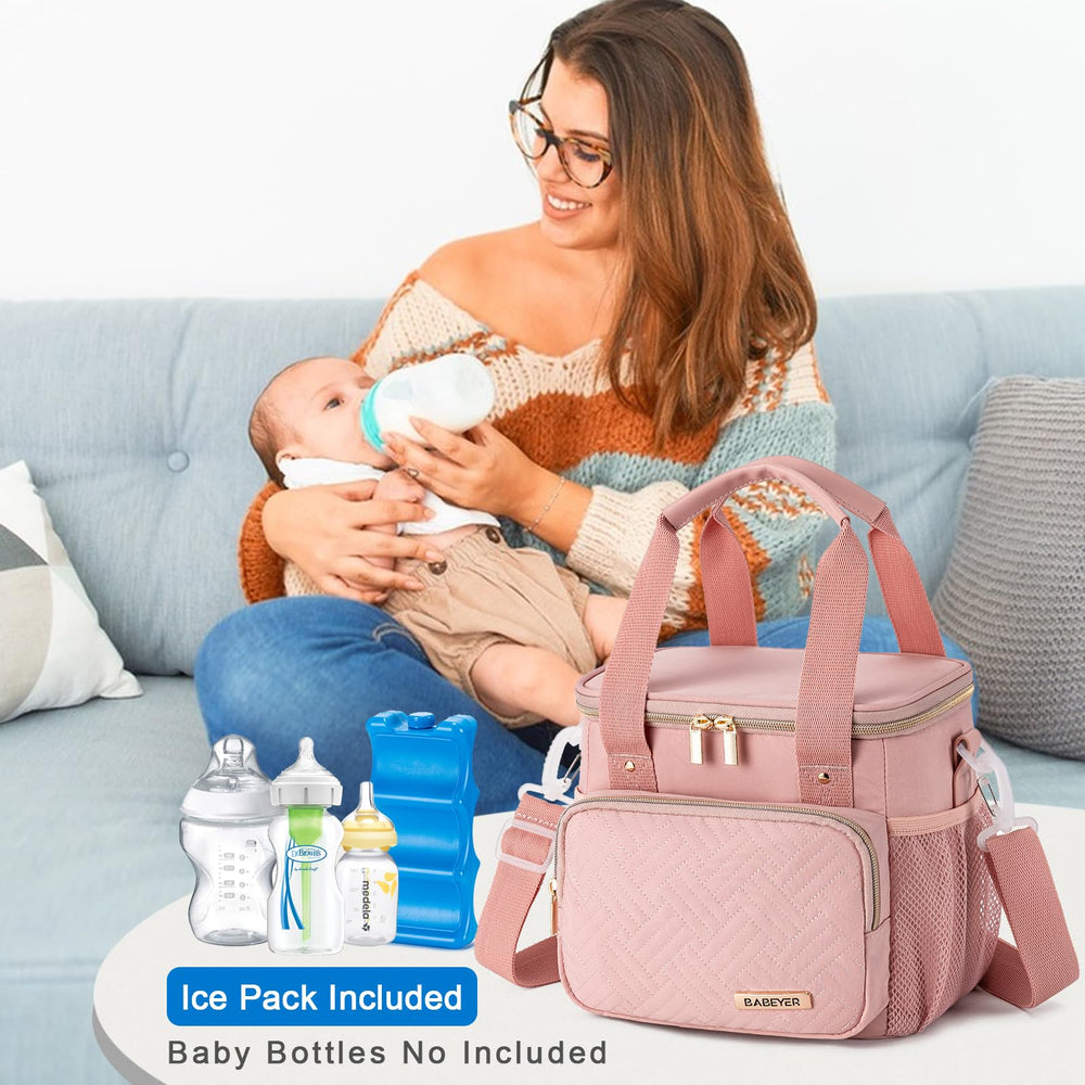 BABEYER breastmilk cooler bag top buckle handle fits stroller