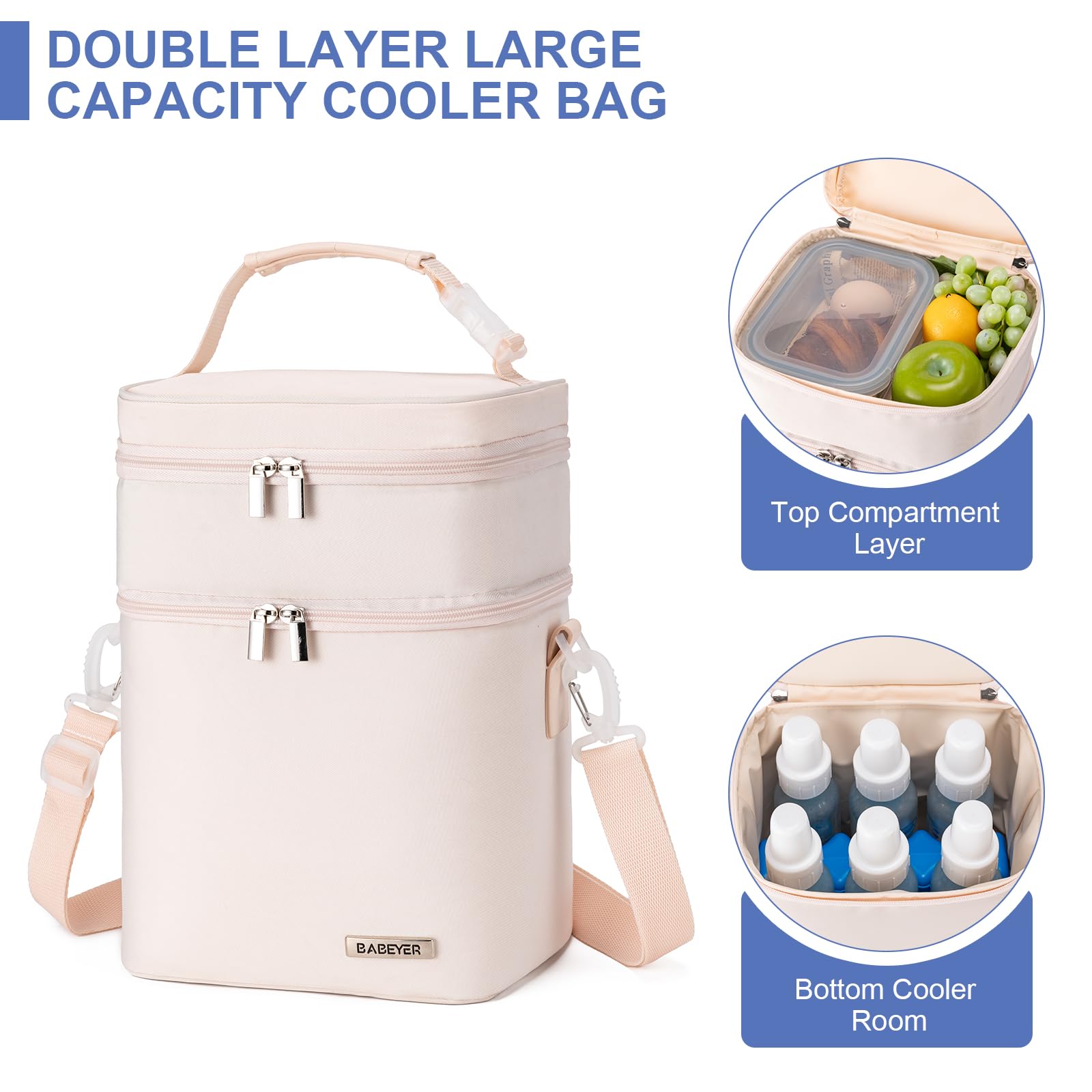 BABEYER two-layer design keeps bottles organized and accessible