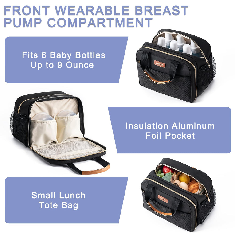 BABEYER bag with ice pack keeps milk cool during outings.