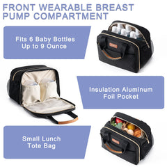 BABEYER bag with ice pack keeps milk cool during outings.