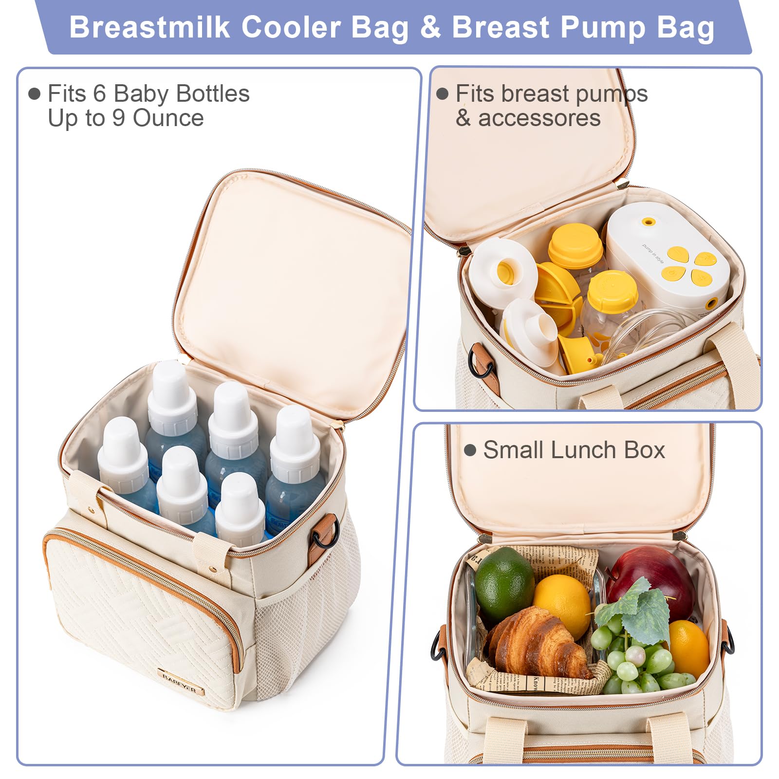 BABEYER adjustable-shoulder-strap offers comfortable, hands-free carrying on busy days.