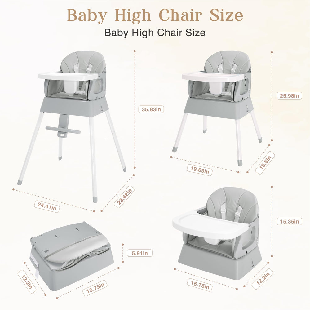 BABHAMNESS 5in1-foldable-high-chair-adjustable-footrest-grey supports growing legs for comfort