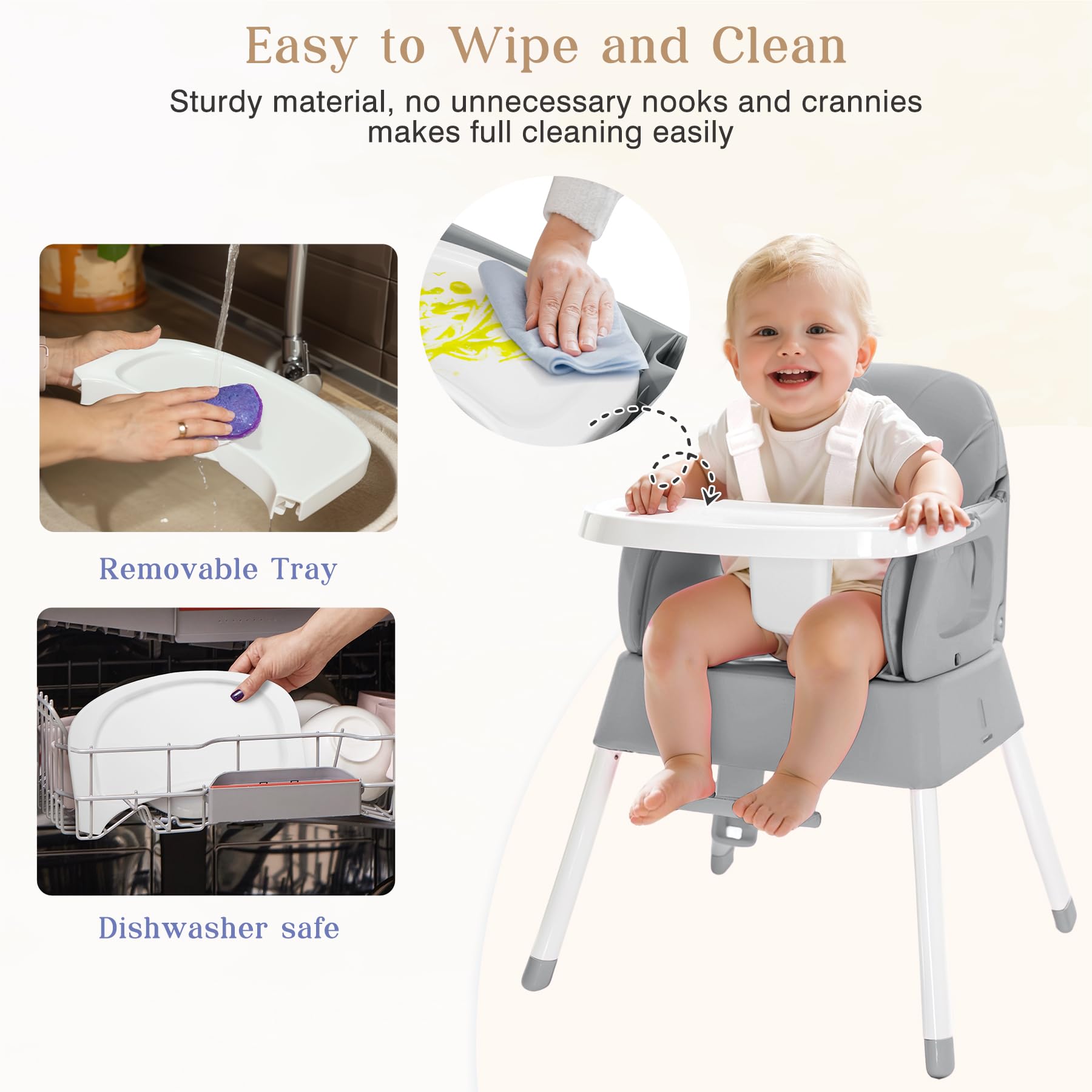 BABHAMNESS 5in1-foldable-high-chair-dining-table-use-grey doubles as a child dining chair