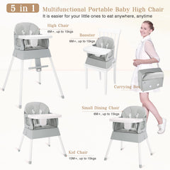 BABHAMNESS 5in1-foldable-high-chair-folded-box-grey compact storage ready after meals