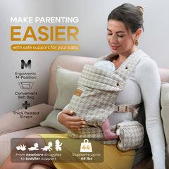 BabieBoo baby carrier front-outward-carry mode highlights easy access for curious toddlers and parent-child bonding