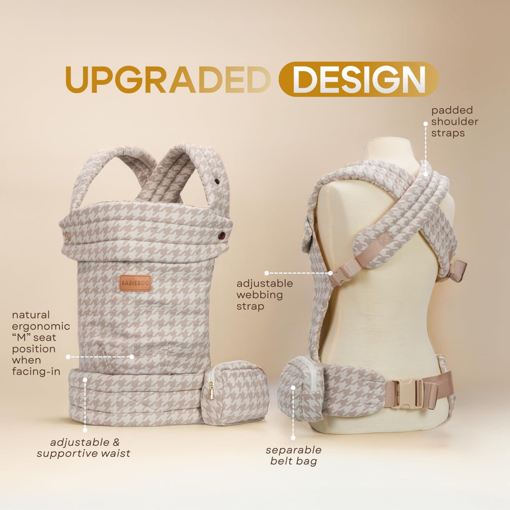 BabieBoo head-support feature cradles sleeping heads with gentle stability during movement