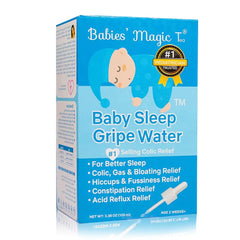 Babies' Magic Tea bottle-front view shows gentle gripe water for colic relief