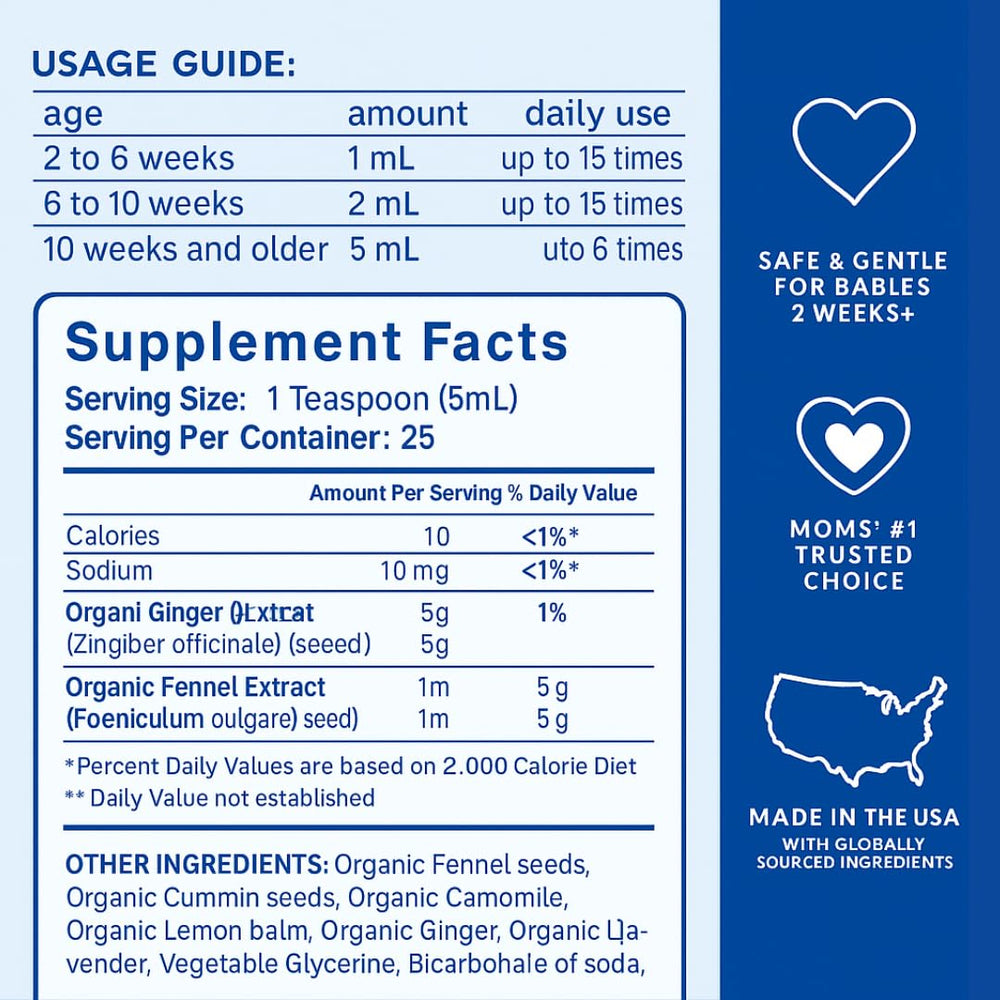 Babies' Magic Tea natural-ingredients highlights soothing botanicals for gentle comfort