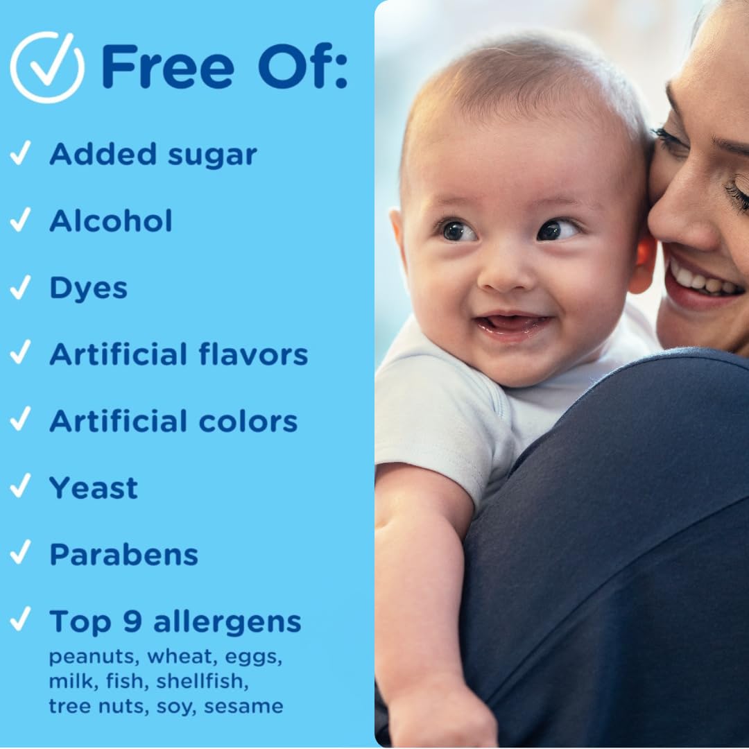 Babies' Magic Tea safety-icons image conveys gentle, safe relief for tiny tummies