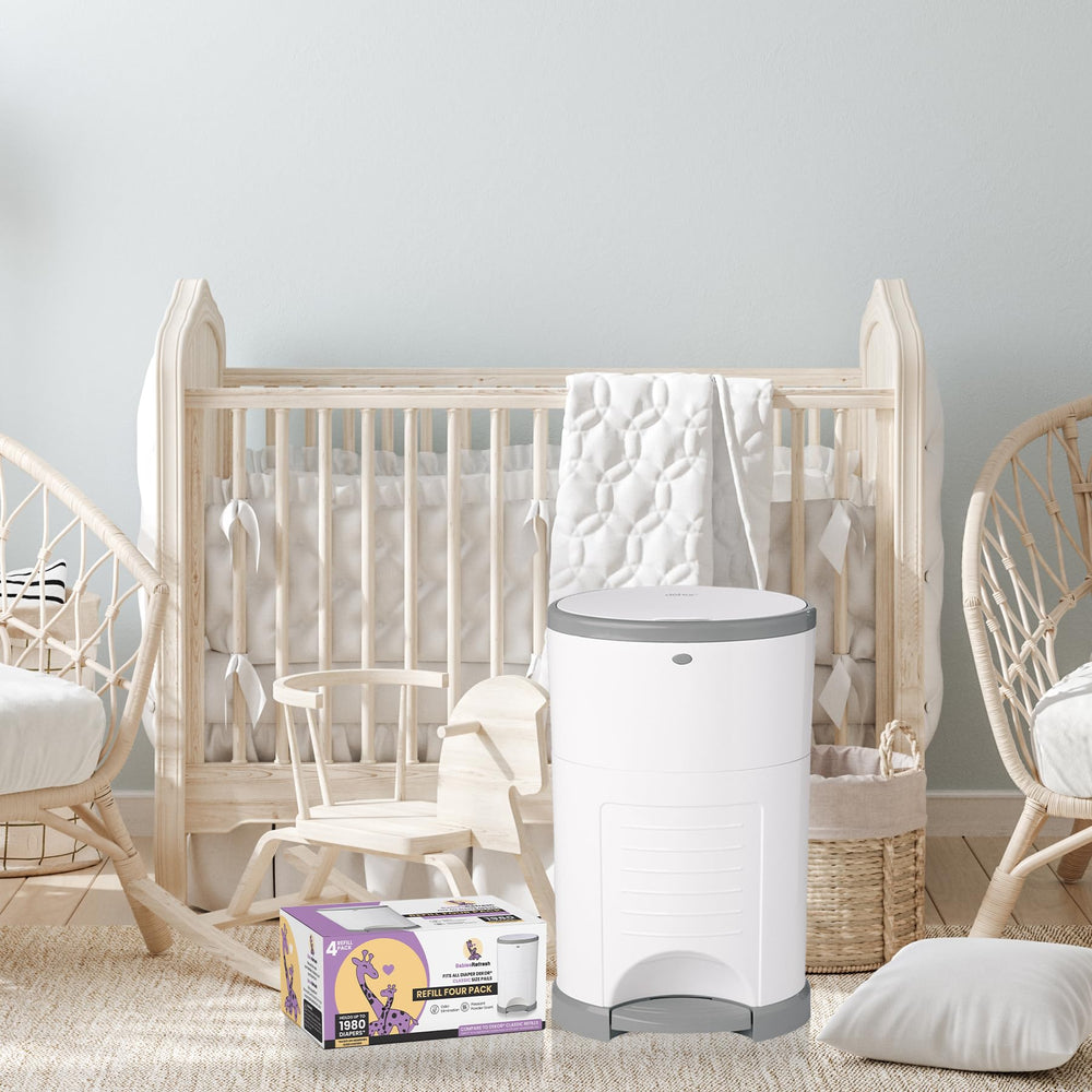 BabiesRefresh holds up to 1980 diapers, a long-lasting disposal solution