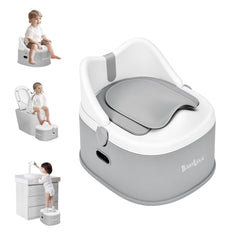 Babilous 3in1 potty toilet with removable bowl for easy cleaning.