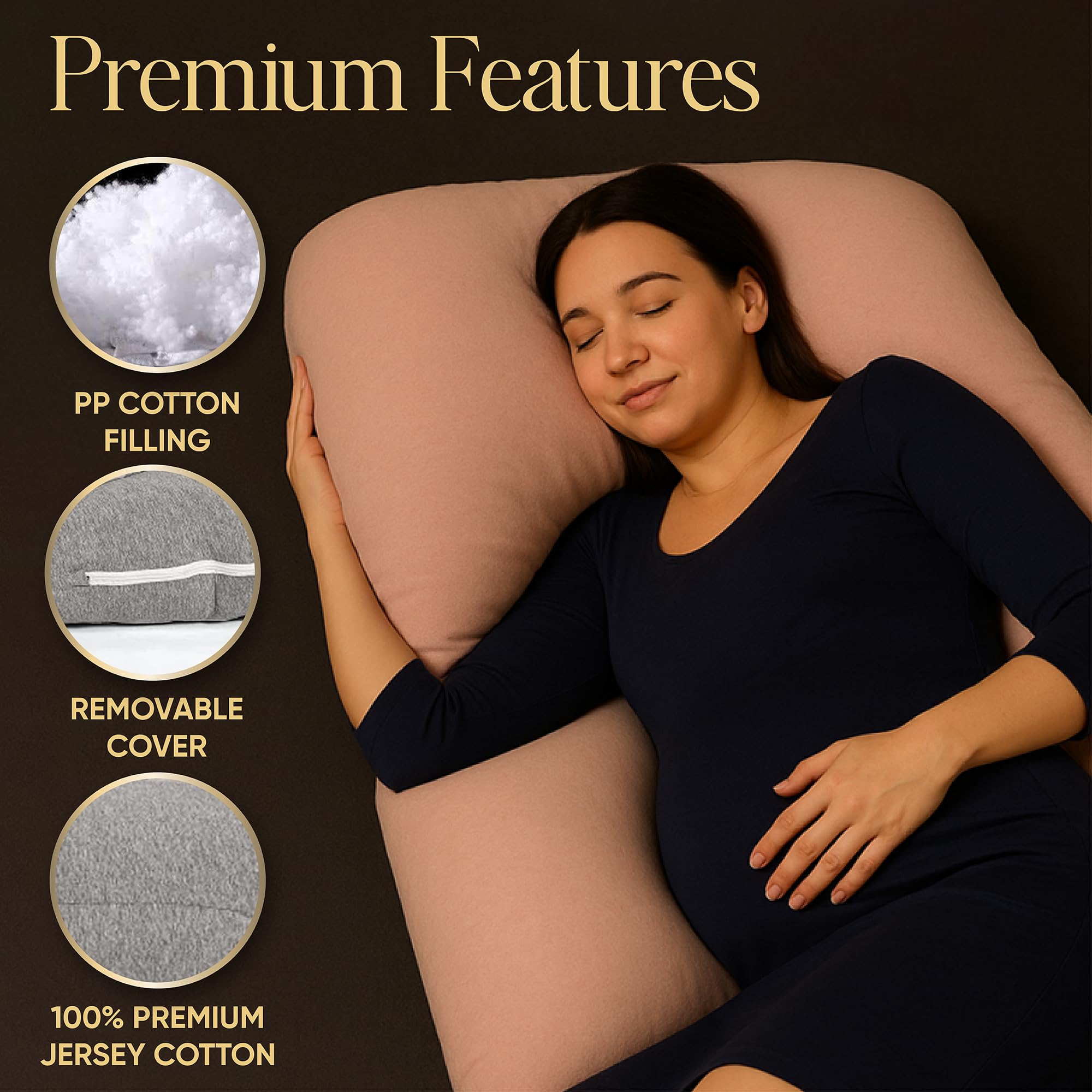 Babivio pillow in bed scene illustrating comfortable, relaxed sleeping posture.