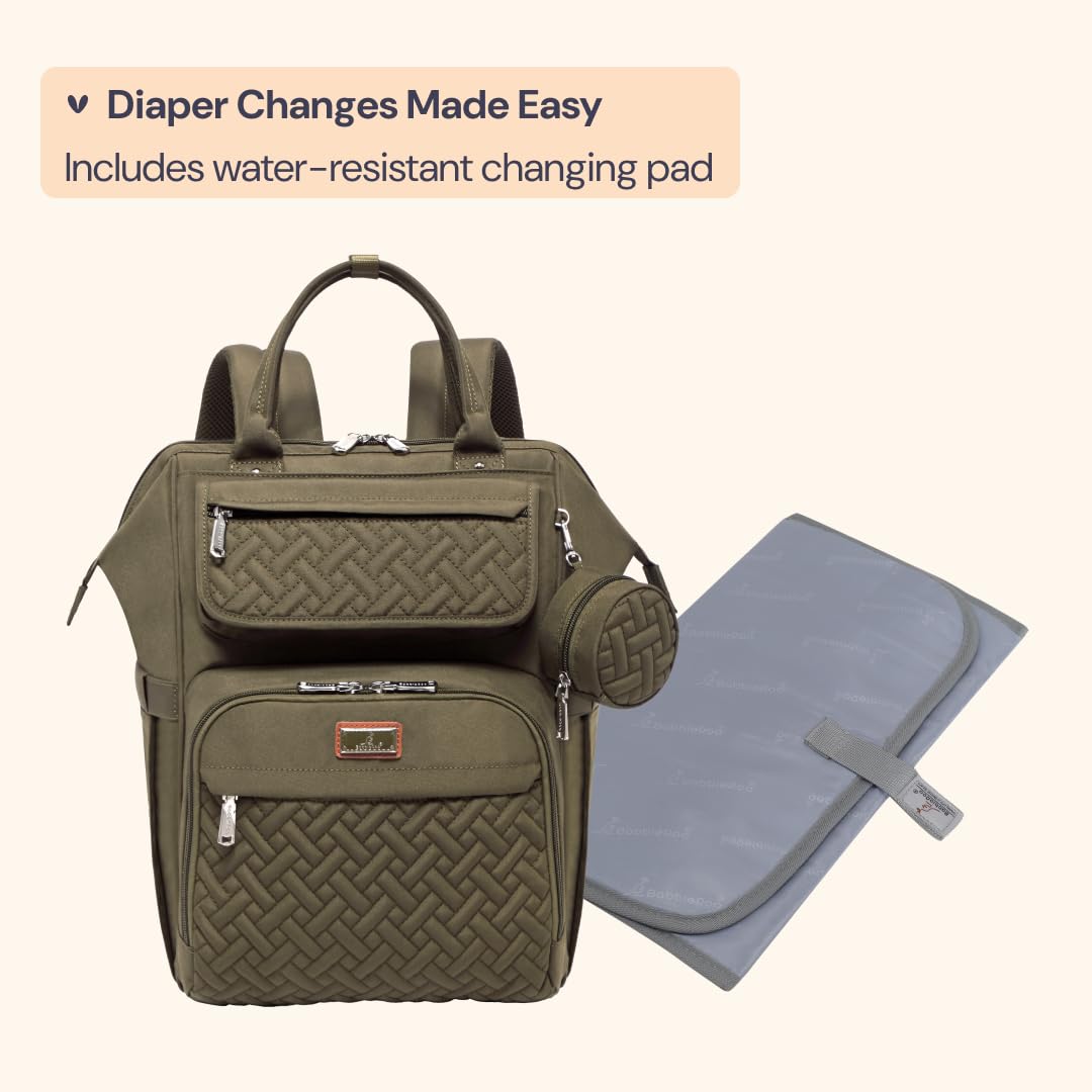 BabbleRoo stylish unisex backpack with cushioned shoulder straps.