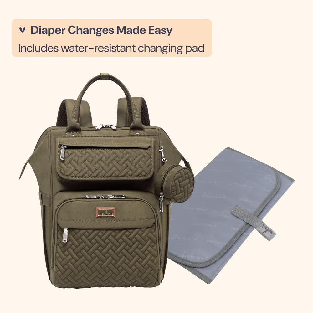 BabbleRoo stylish unisex backpack with cushioned shoulder straps.