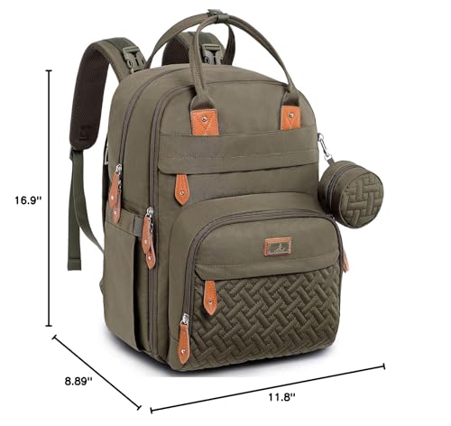 Bableroo army green pacifier case stays secure during travel.