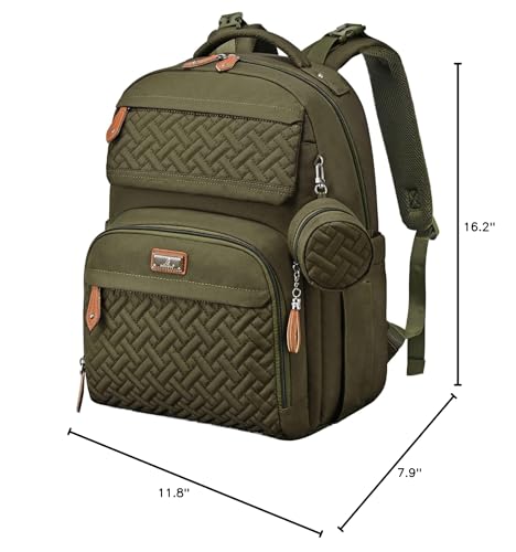 BabbleRoo diaper bag backpack durable zippers support daily use and travel.