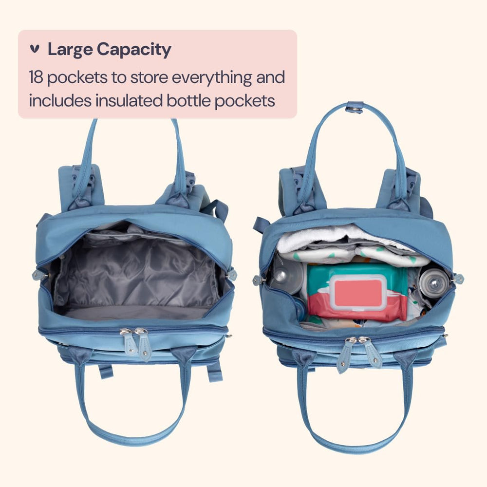 BabbleRoo diaper bag changing mat folded flat for quick diaper changes anywhere.