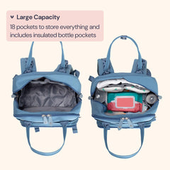 BabbleRoo diaper bag changing mat folded flat for quick diaper changes anywhere.