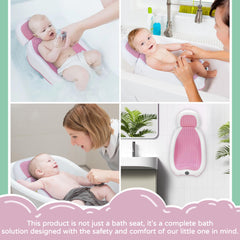 Babove Baby Bath Support soft silicone body provides gentle, non-slip baby support