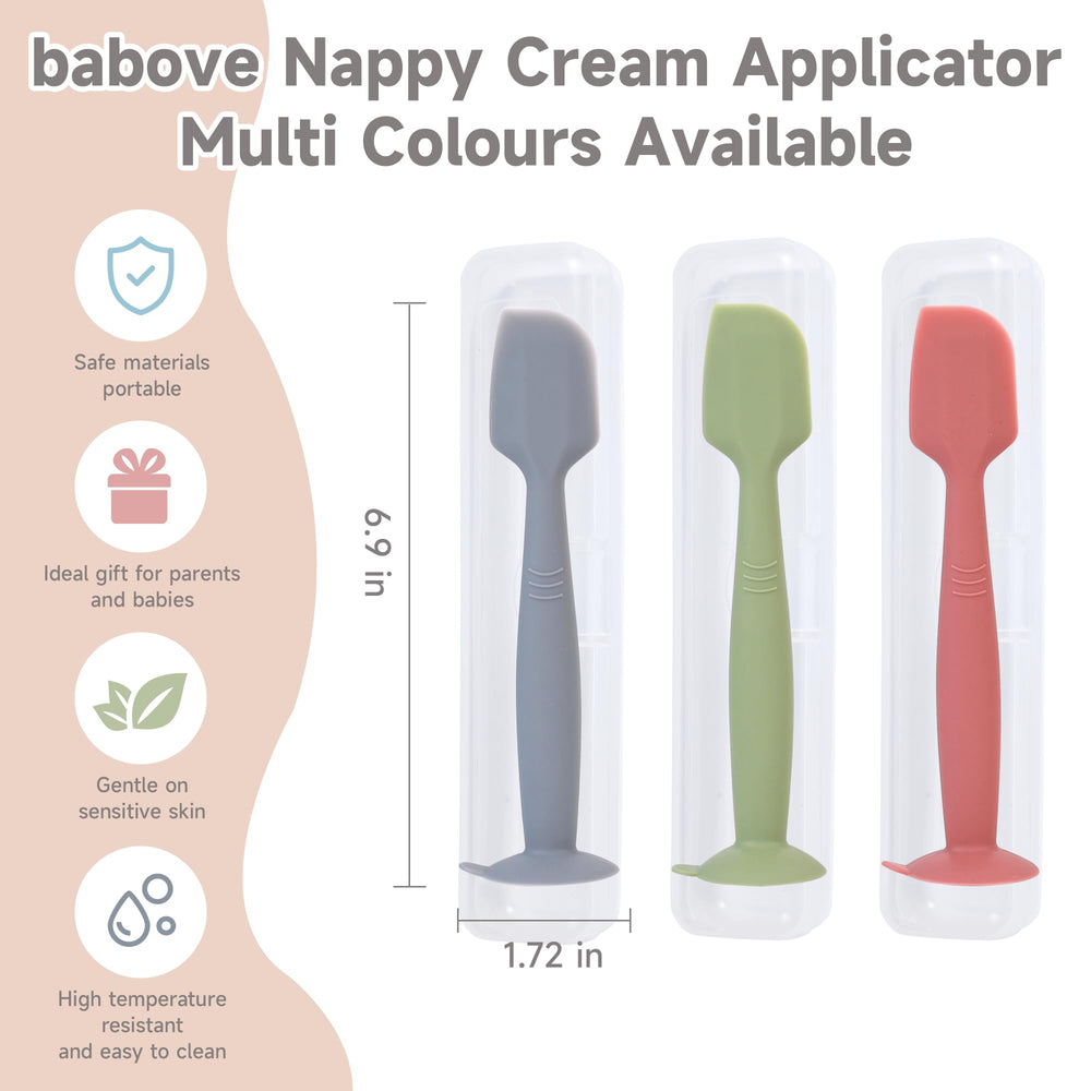 three spatulas plus travel cases provide organized baby care on the go