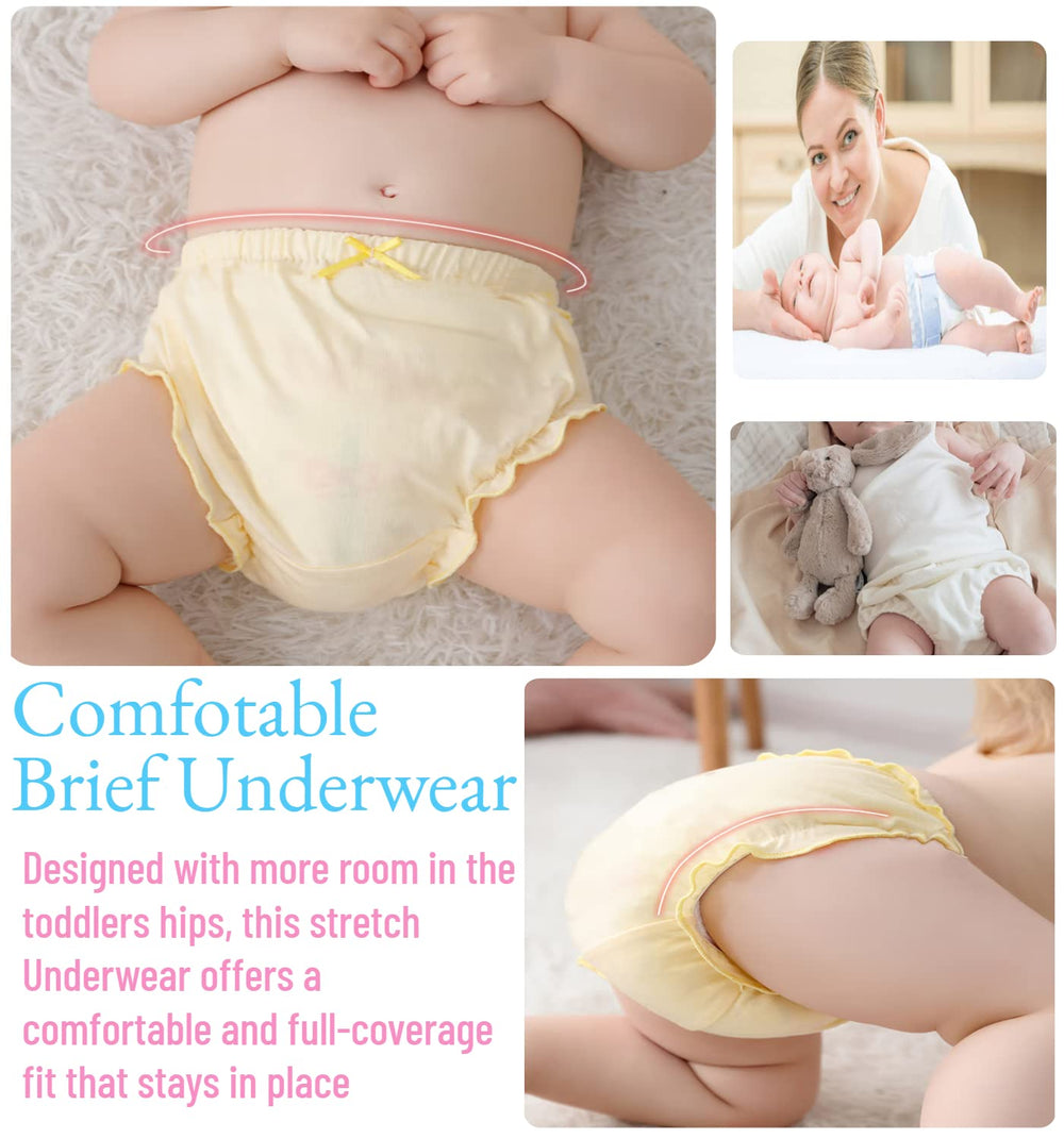 Baby Amabc 7Pack bloomers closeup fabric shows soft, safe cotton against skin.