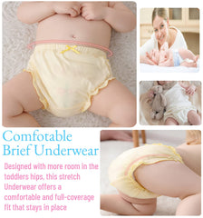 Baby Amabc 7Pack bloomers closeup fabric shows soft, safe cotton against skin.