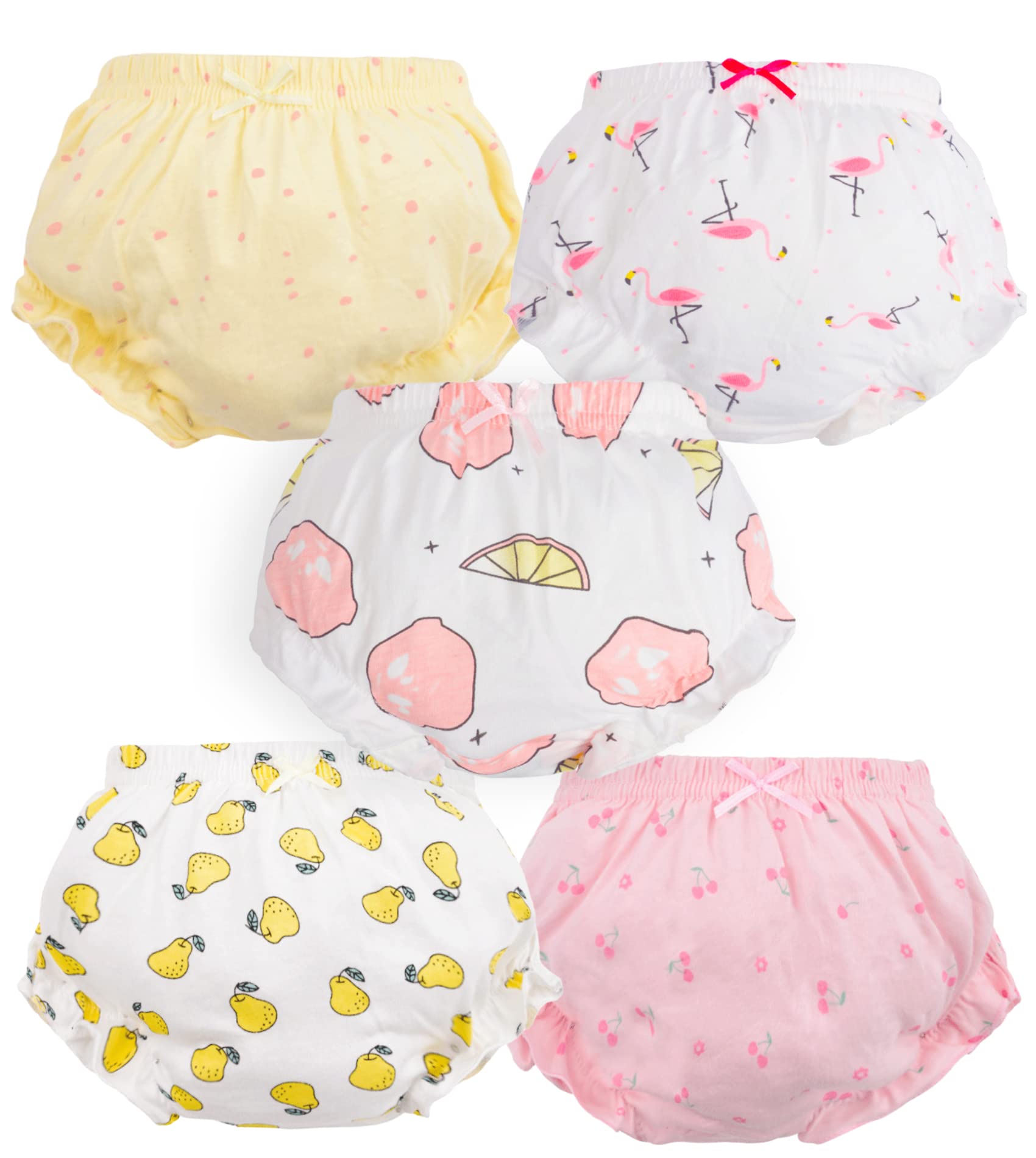 Baby Amabc baby girls underwear white brief shows soft cotton comfort for sensitive skin.