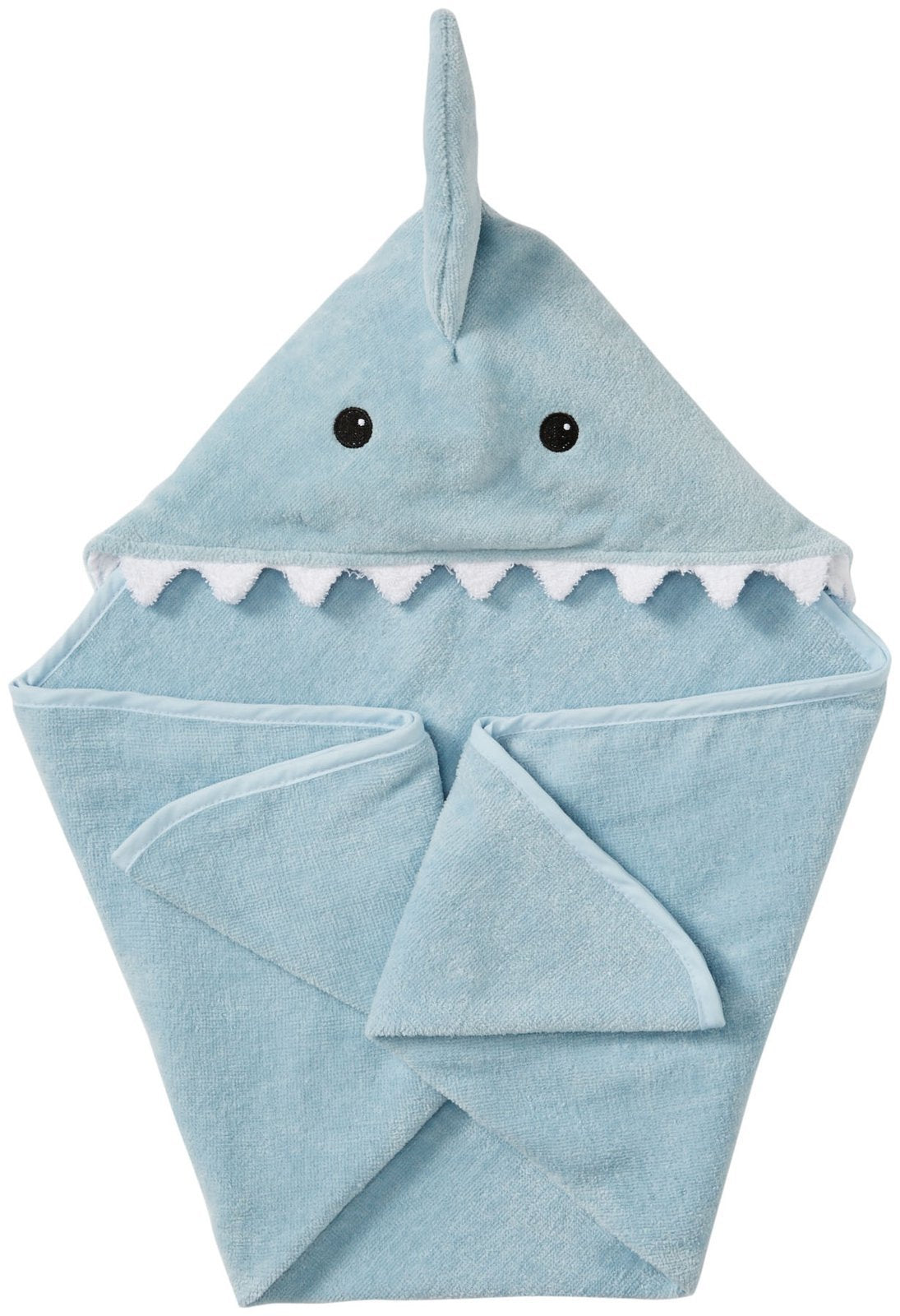 Baby Aspen shark bath mitt with 3-D accents for gentle washing