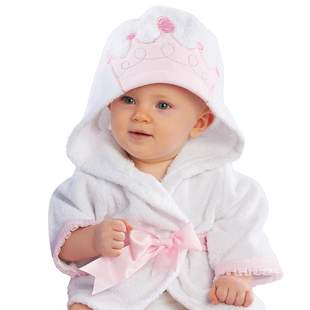 Baby Aspen hooded towel wrap for lounging and warmth