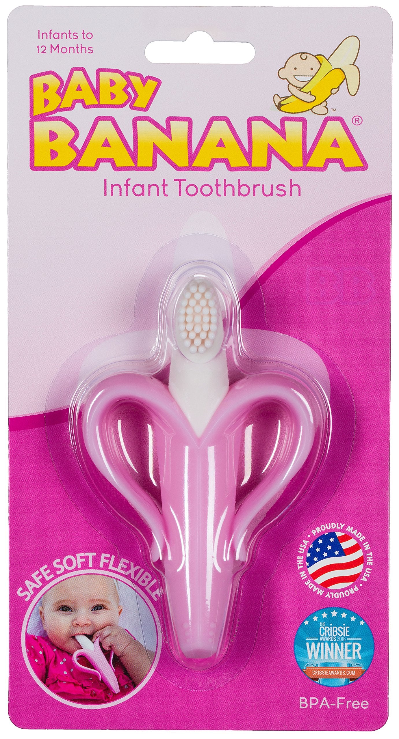Baby Banana butter-soft bristles close-up showing gentle brushing action