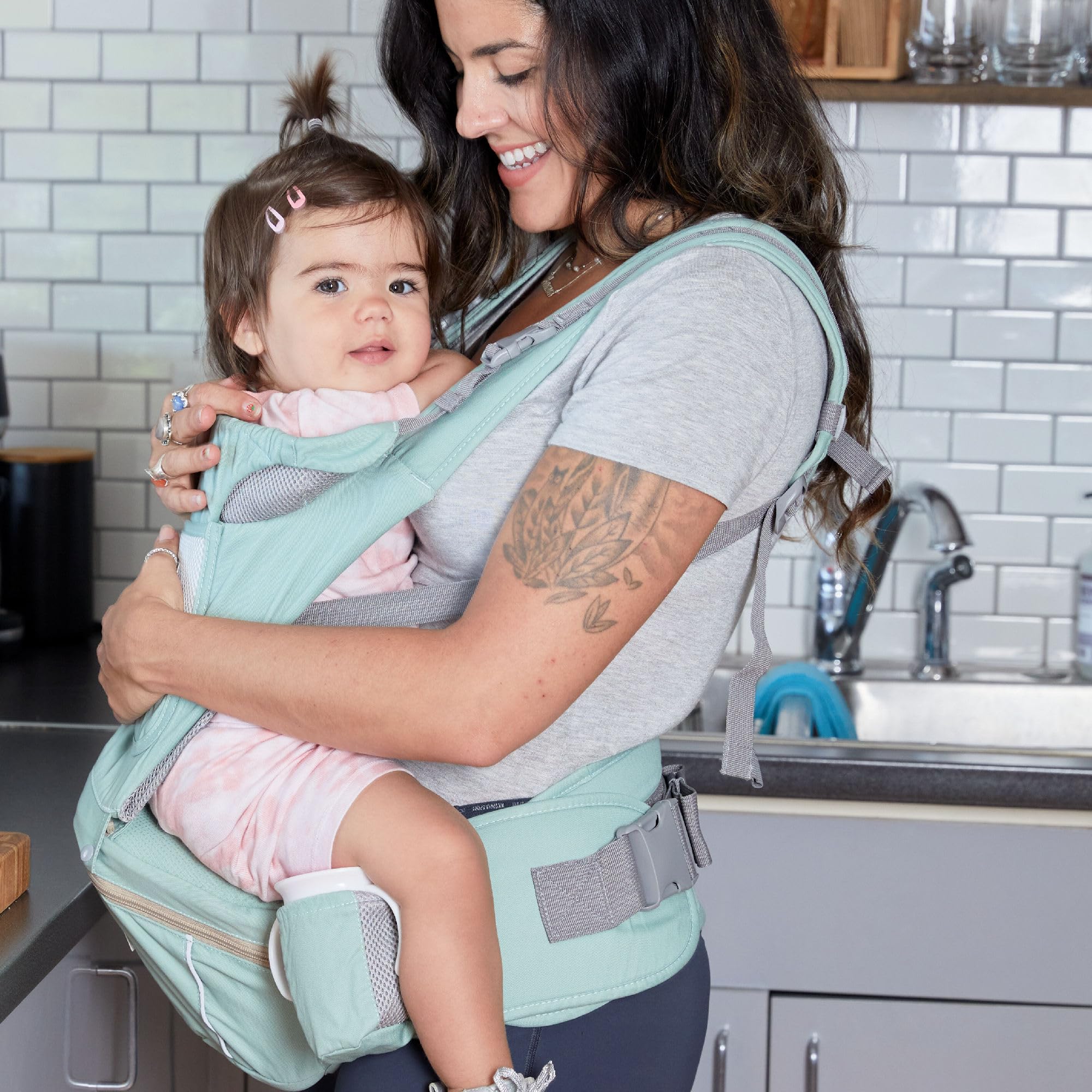 Memory cotton stool emphasizing plush seating for baby during rides