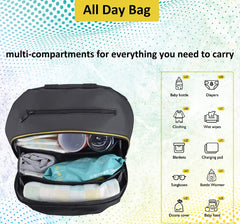 Doona-compatible hooks allow quick attach and detach for busy parents.