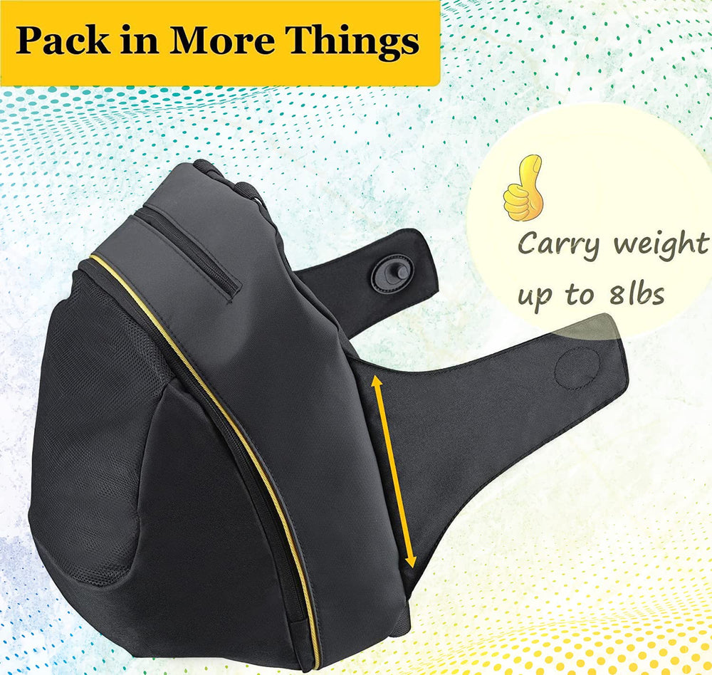 Compact storage holds bottles, toys, and extra clothing for outings.