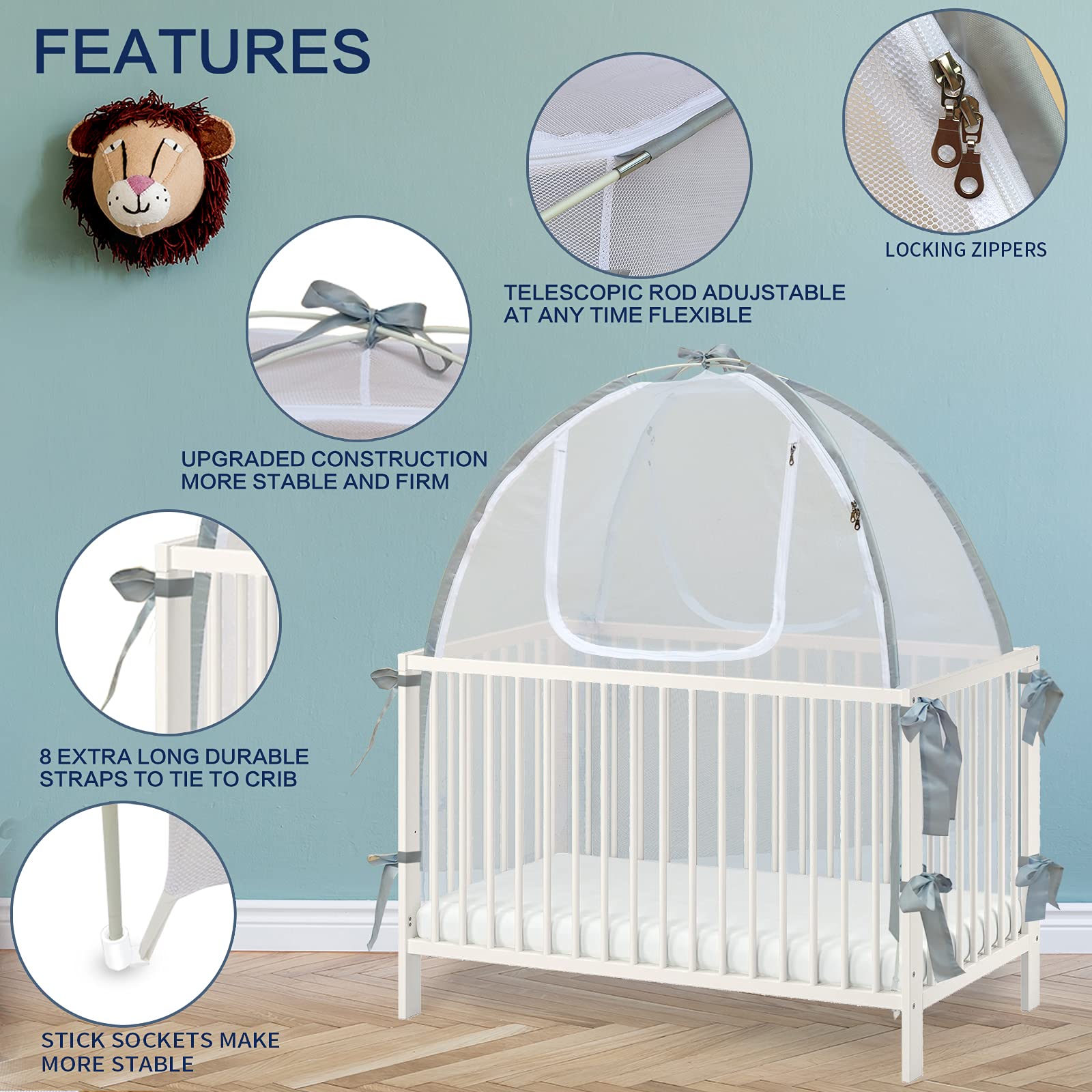 Baby & Beyond 360º mesh view lets you monitor baby from all angles