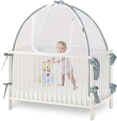 Baby & Beyond crib tent assembly with rods offers a sturdy setup for safe sleep