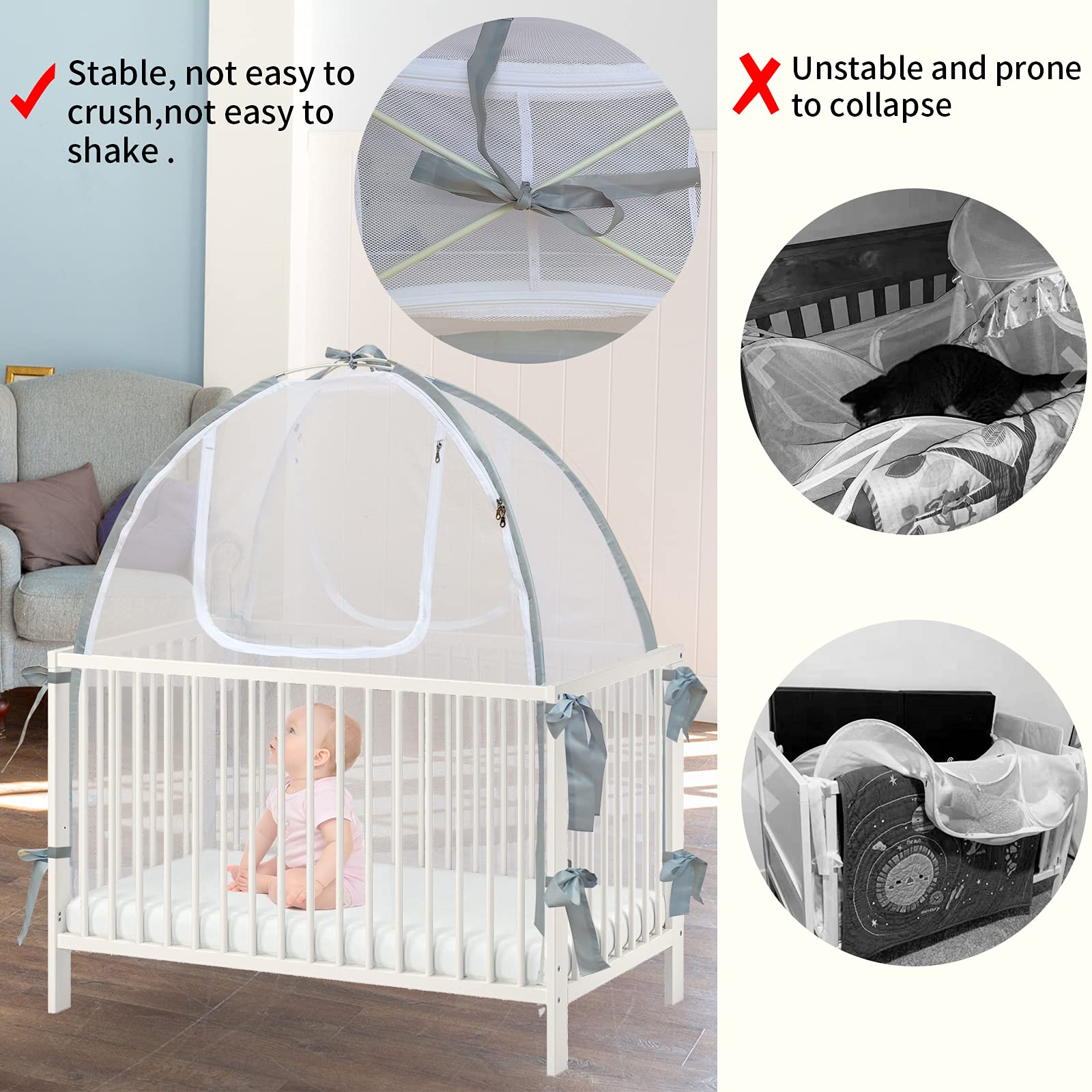 Baby & Beyond self-locking zipper keeps baby inside for calm nights