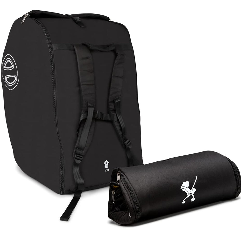 Baby & Beyond padded travel bag with Doona compatibility for easy airport transfers.