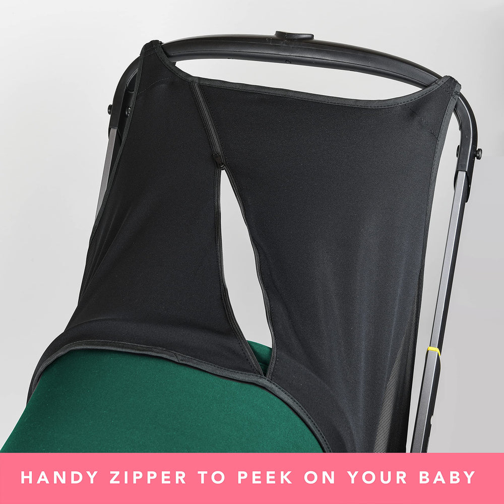Baby & Beyond sunshade extension is washable and warranty-backed for durability.