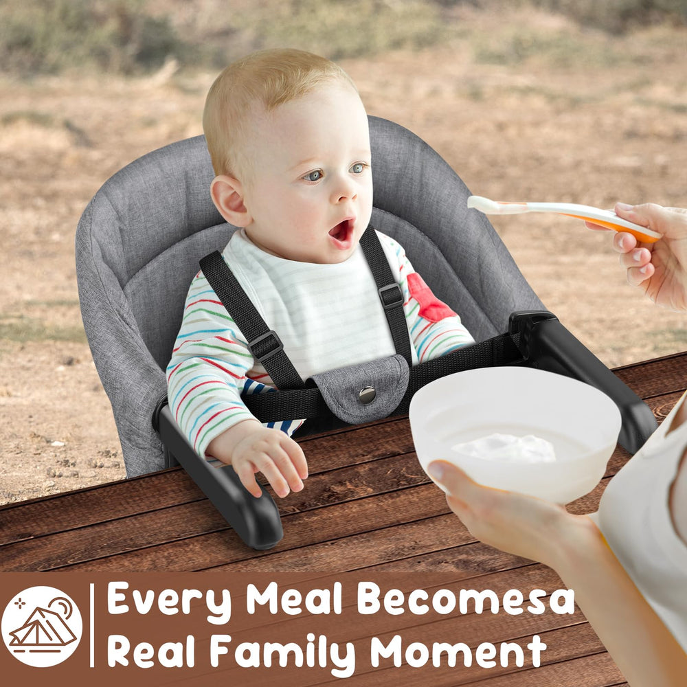 Baby Bliss foldable design fits into the included storage bag for travel.