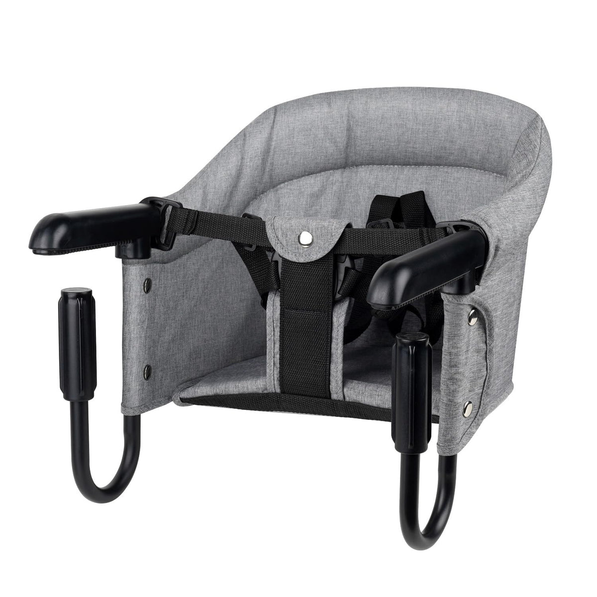 Baby Bliss hook-on high chair clipped to a counter for secure feeding.